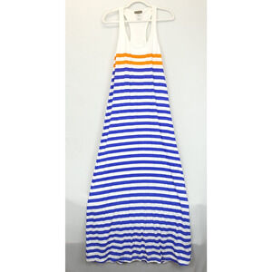 Tommy Bahama Maxi Tank Dress Women S Striped Orange Blue White Beachy Nautical